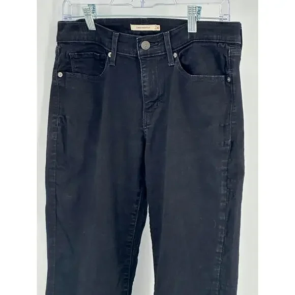 Levi’s Women’s 30 Curvy Bootcut Jeans Black Mid Rise Stretch Flare Denim Classic - Picture 3 of 11